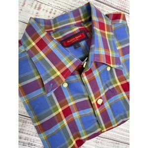 Austin Reed London Men’s XL Multi Color‎ Plaid Button Down Long Sleeve Shirt